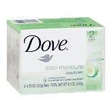 Dove go fresh beauty bar, cool moisture, cucumber & green tea scent, 1/4 moisturizing cream Left Picture